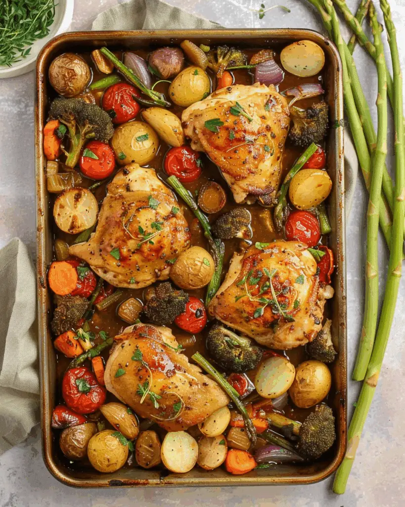 Sheet pan balsamic chicken