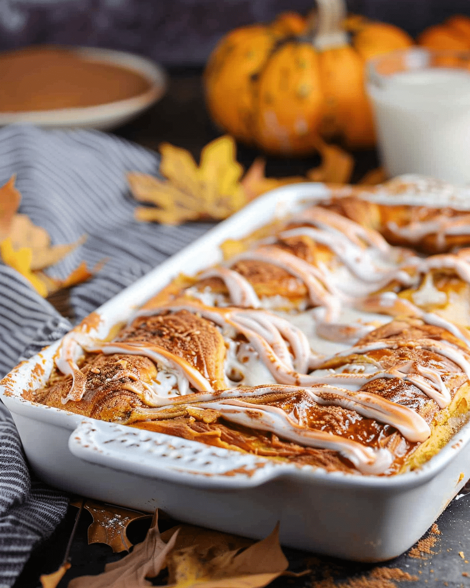 Pumpkin Cream Cheese Danish Bake