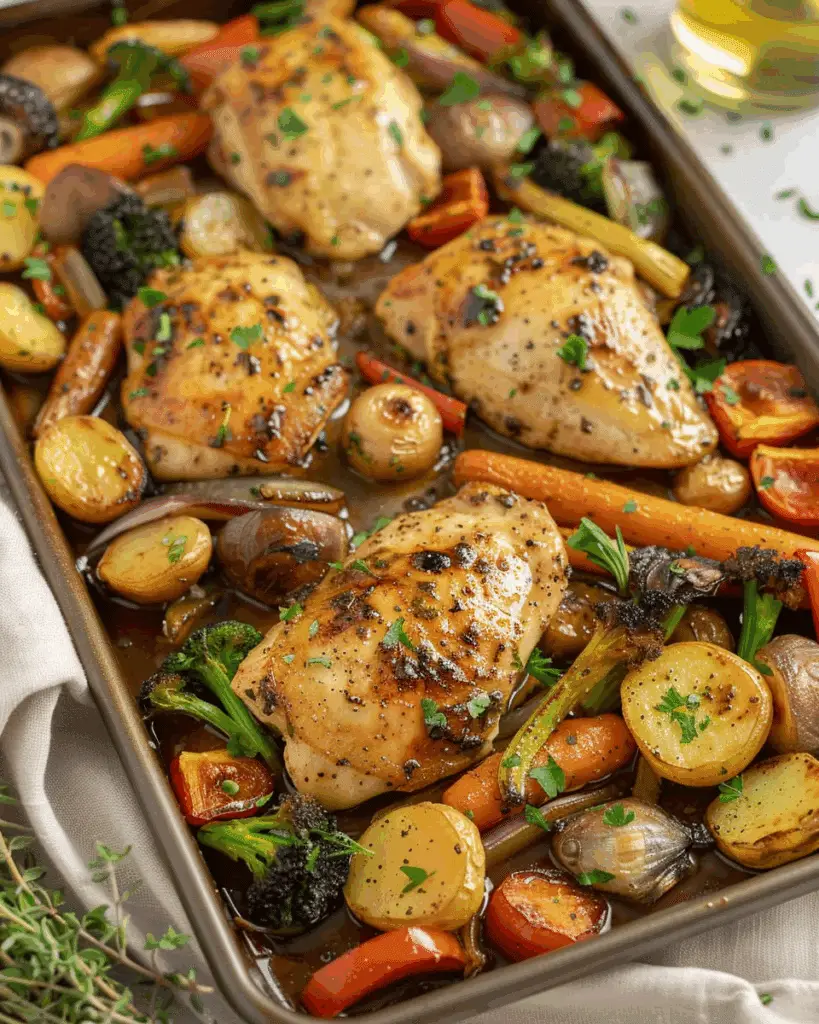 Sheet pan balsamic chicken