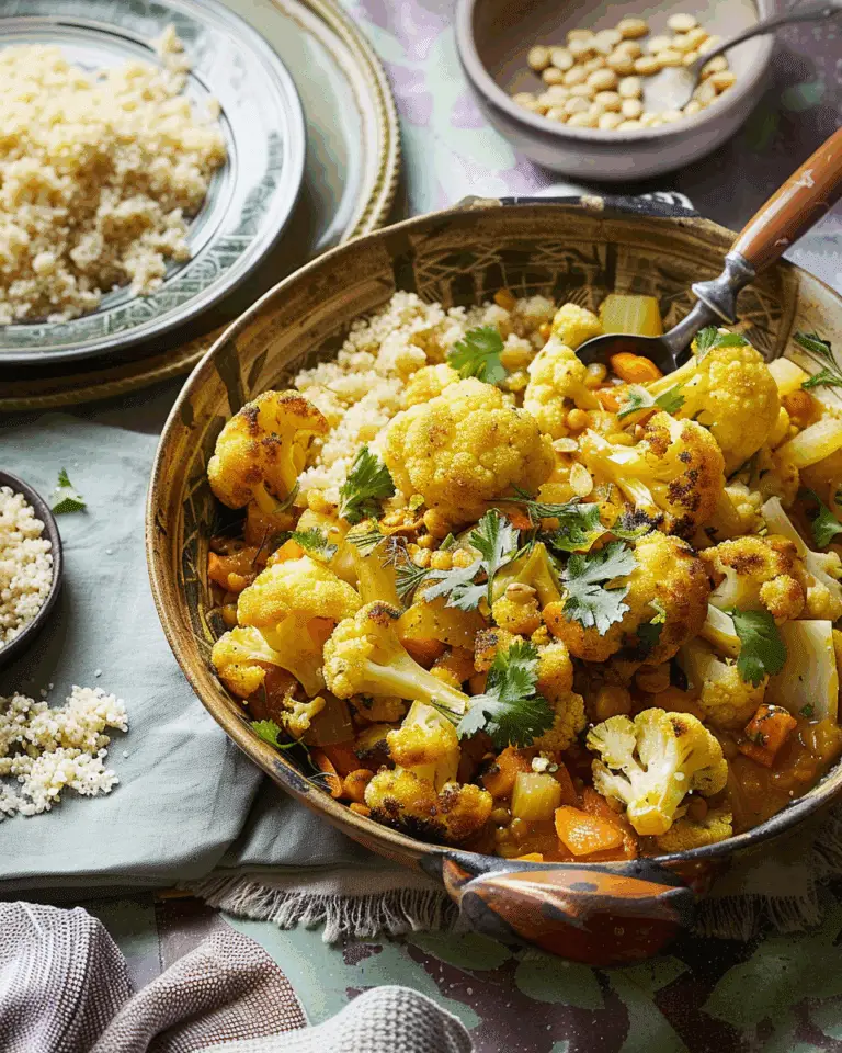 Vegetarian Tagine with Roasted Cauliflower