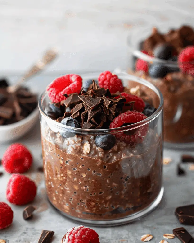 Chocolate Protein Overnight Oats