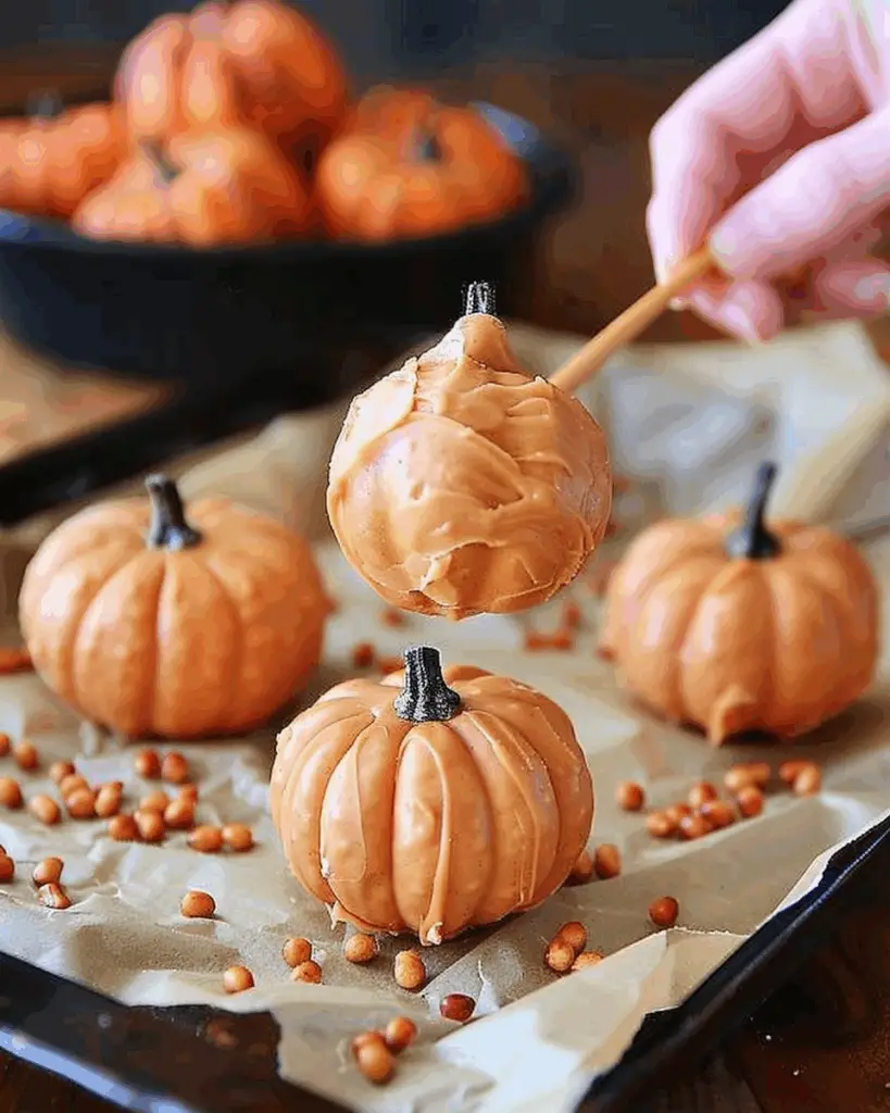 Easy No-Bake Peanut Butter Pumpkins