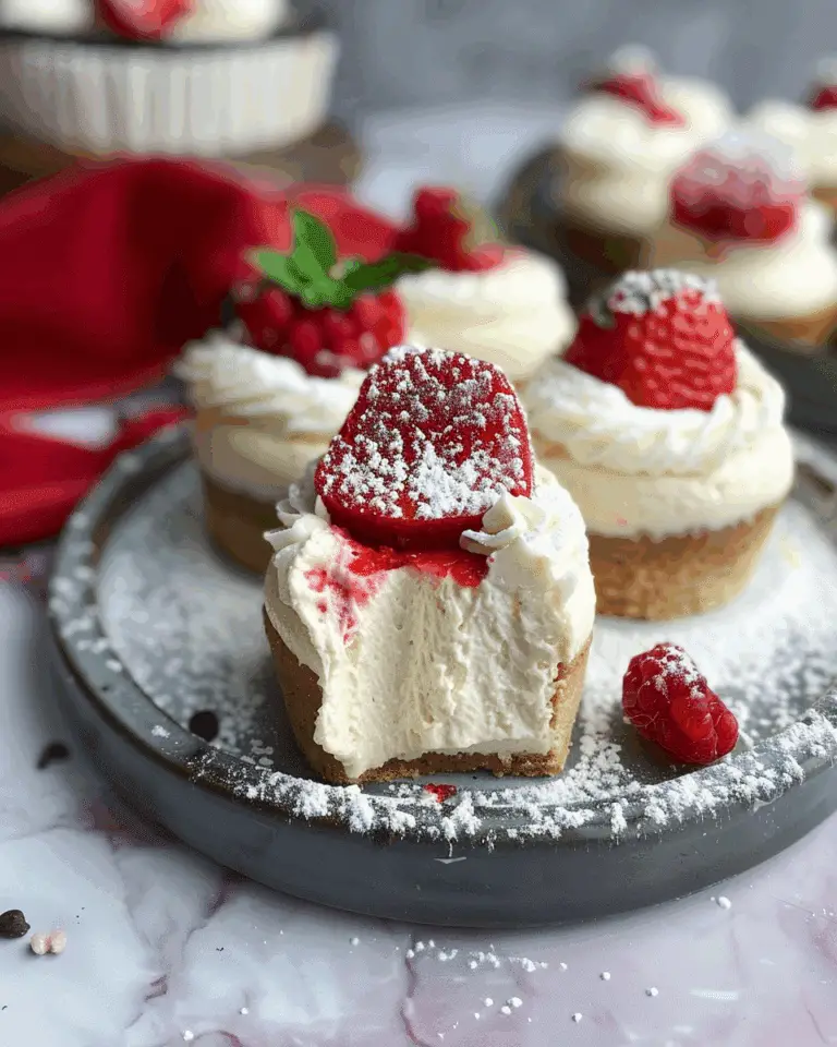 Santa Hat Mini Protein Cheesecakes