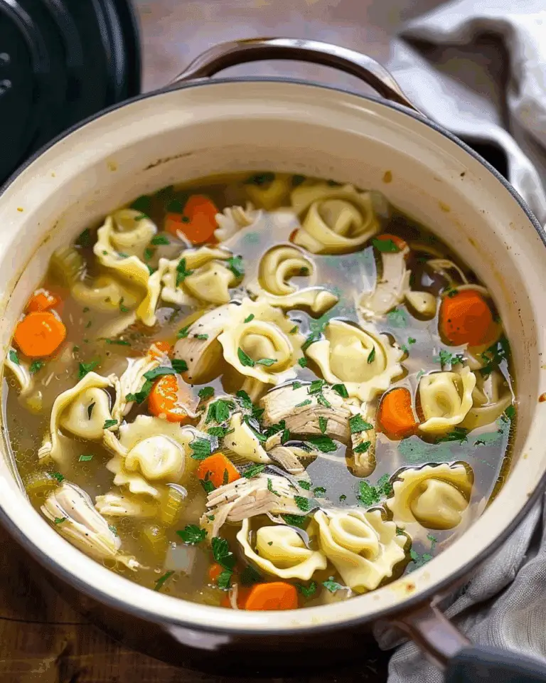 Slow Cooker Chicken Tortellini Soup
