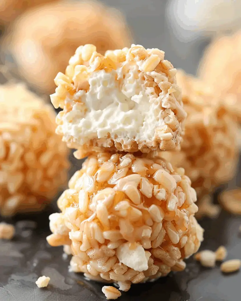 Caramel Marshmallow Rice Krispie Balls