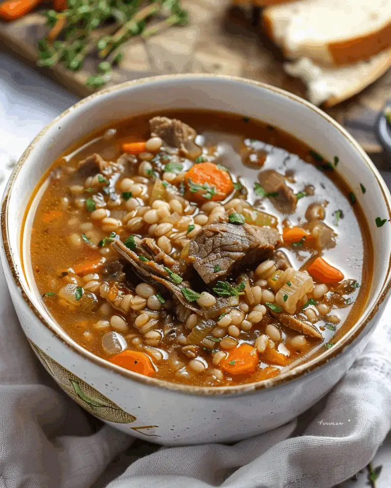 Crockpot Beef Barley Soup