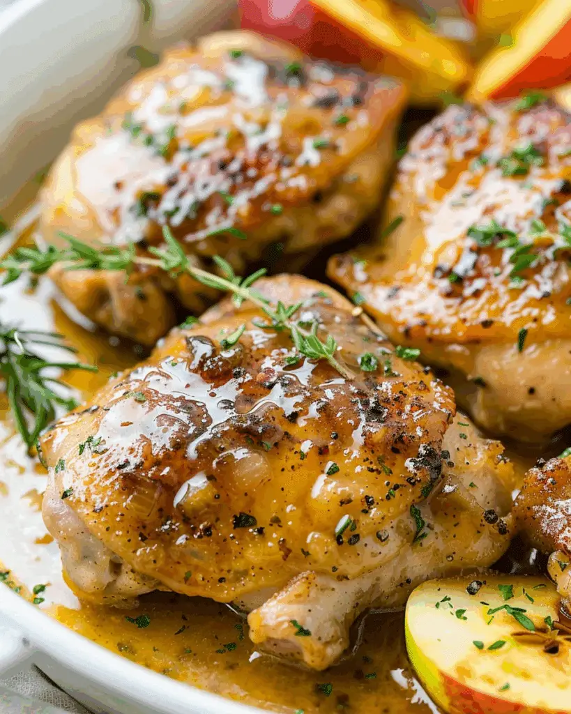 Cozy Apple Cider Chicken Thighs