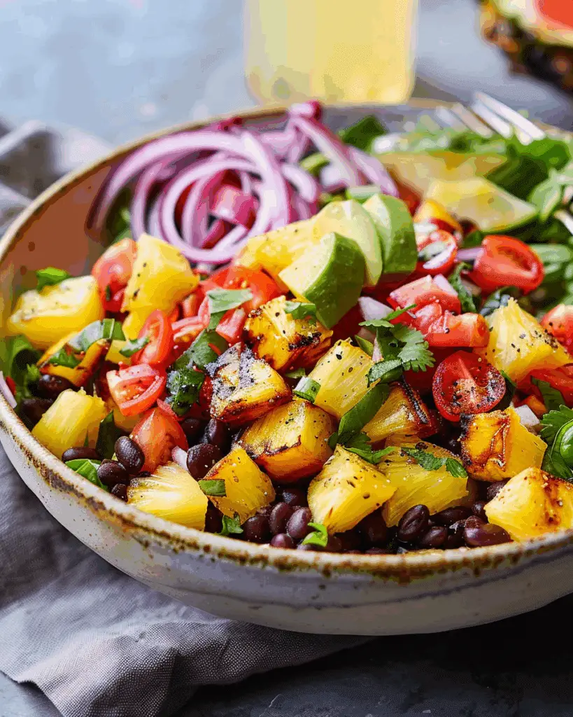 Black Bean & Pineapple Salad Bowl