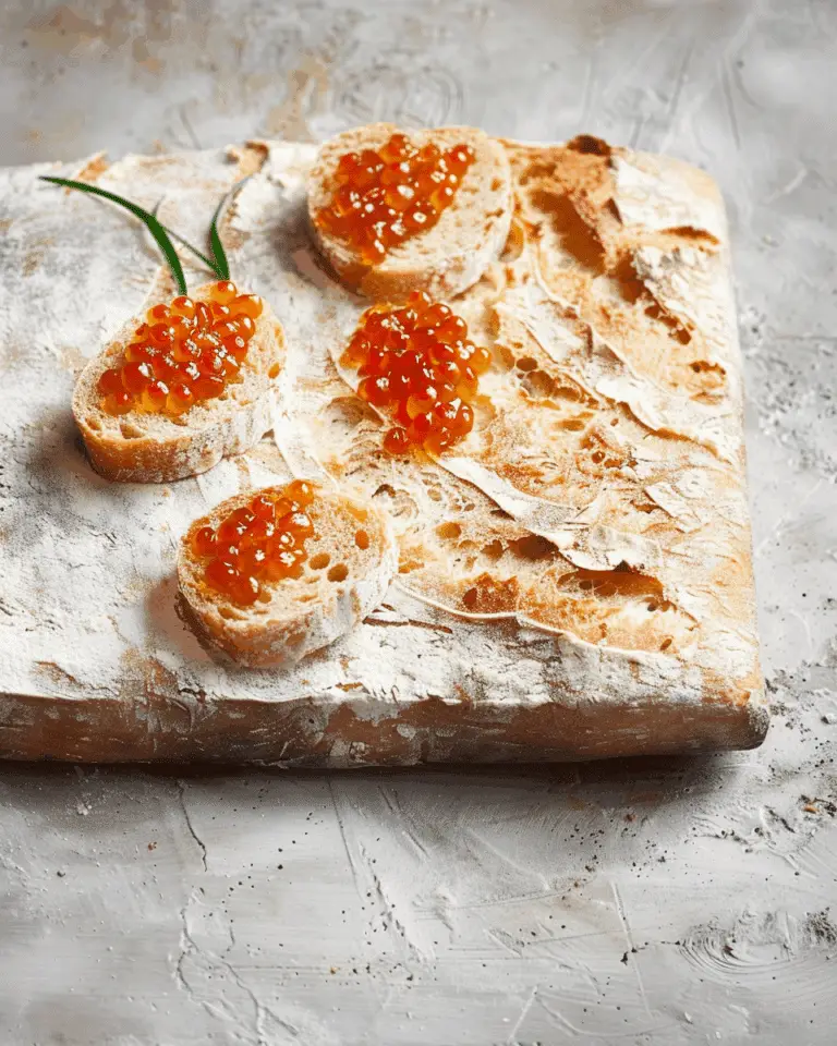Bread with Red Caviar