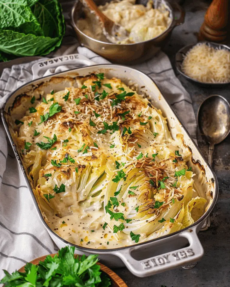 Creamy Garlic Parmesan Cabbage