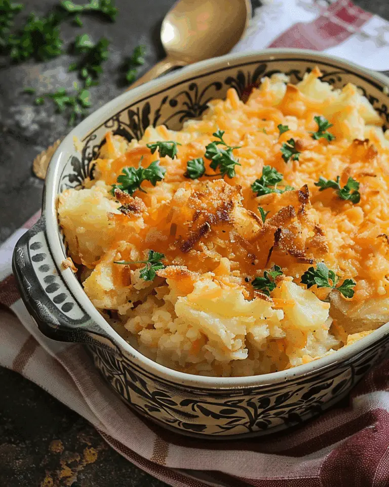Cheddar Hash Brown Potato Casserole
