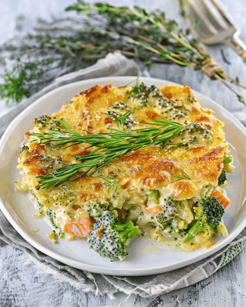 Salmon and Broccoli Gratin