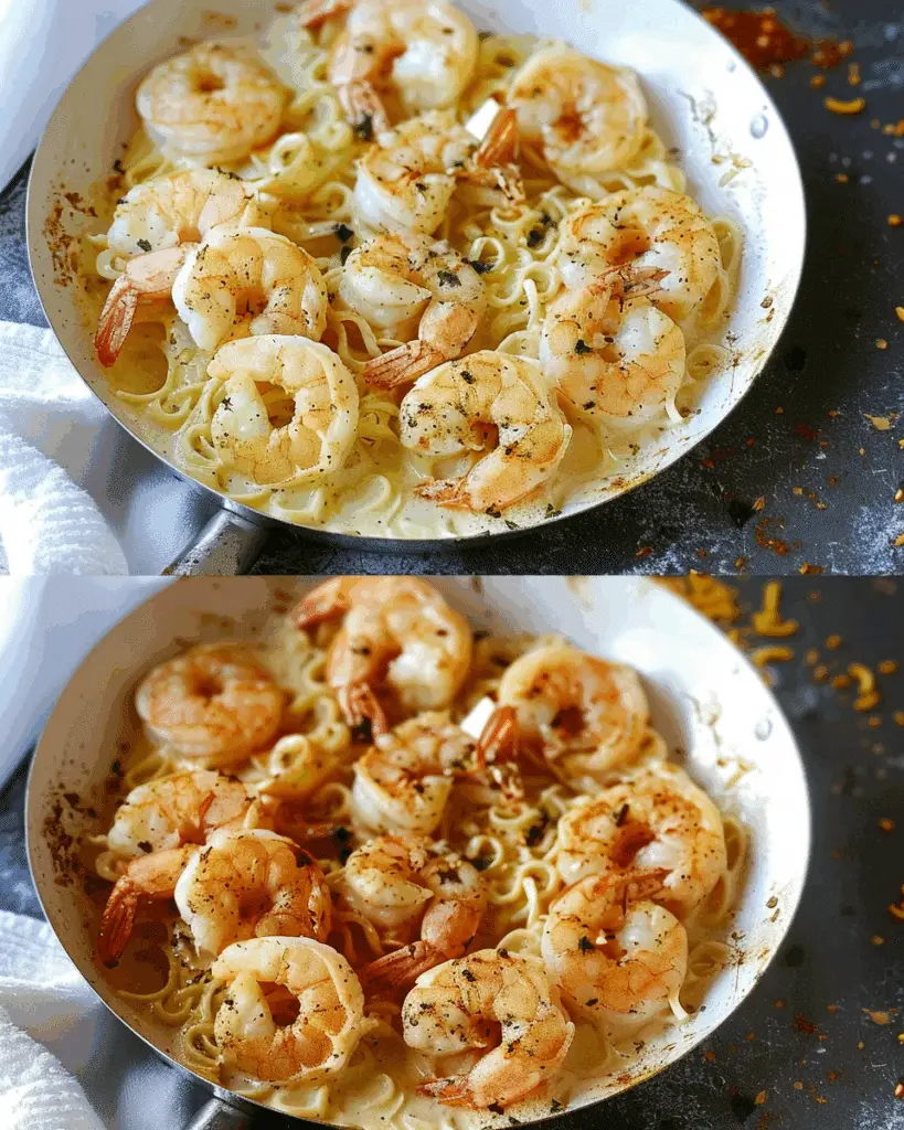 30 Minute Cheesy Garlic Shrimp Alfredo