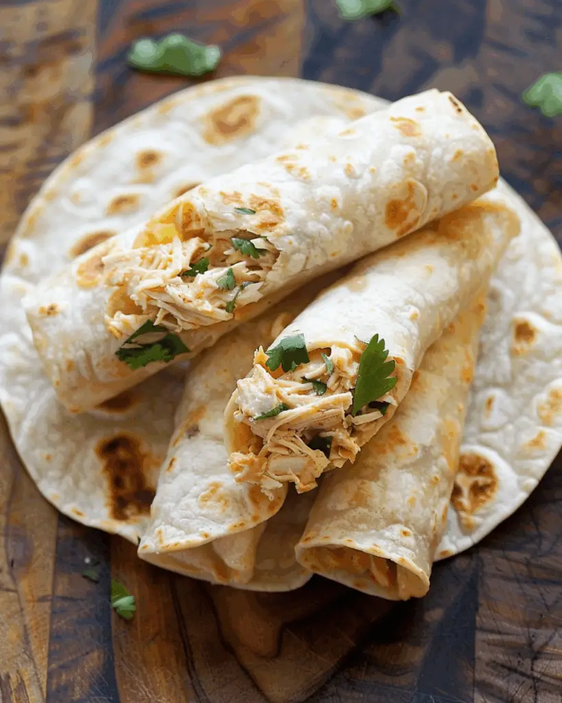 Crunchy Oven-Baked Chicken Taquitos