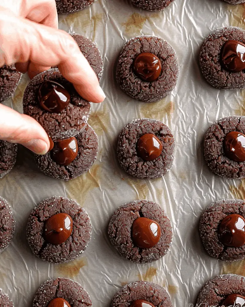 Chocolate Thumbprint Cookies