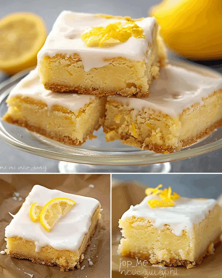 Lemon Brownies with Lemon Glaze