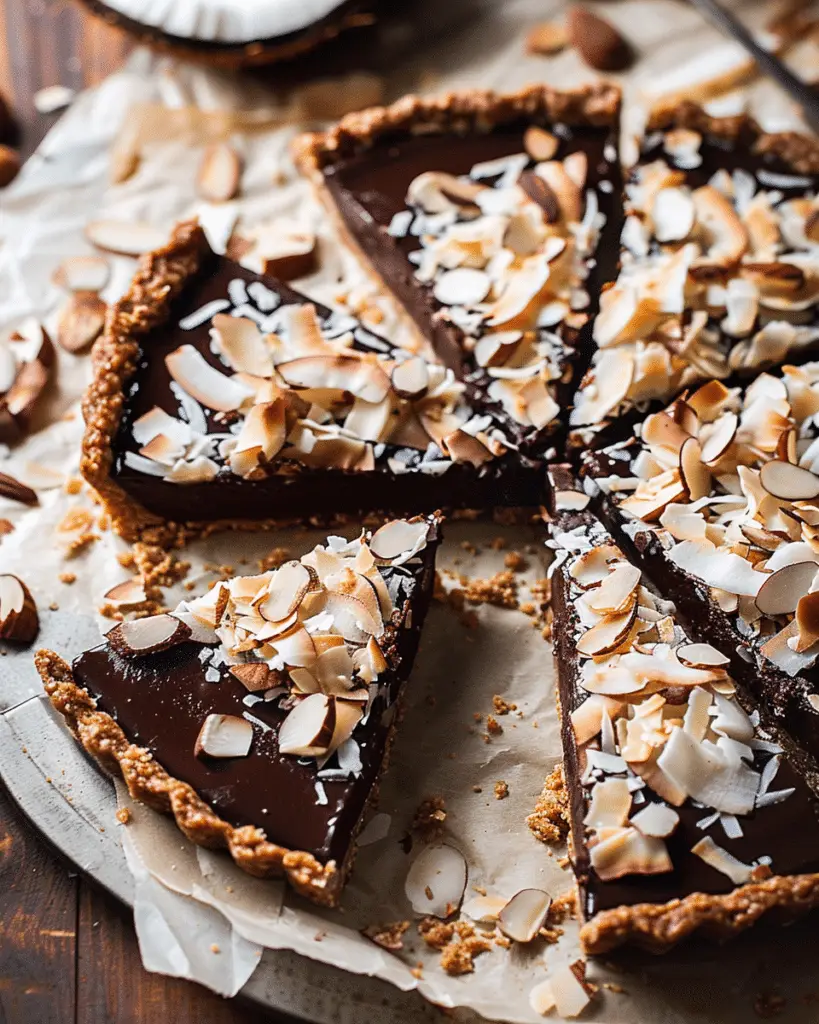 Chocolate Coconut Almond Tart