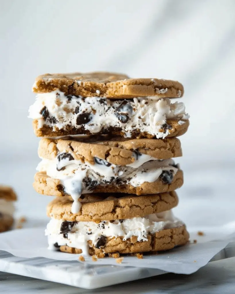 Easy Cookie Ice Cream Sandwiches