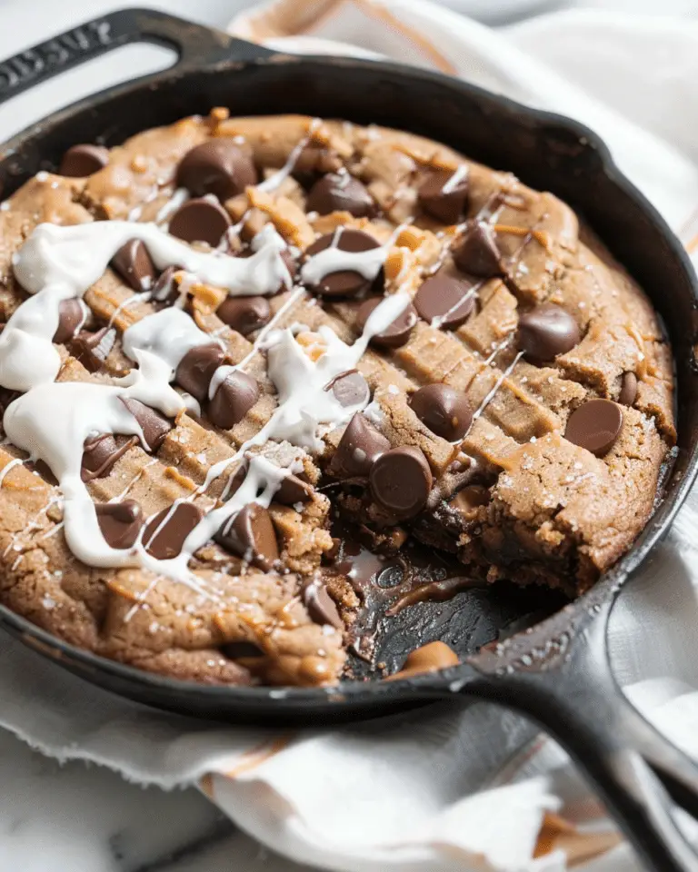 Healthy Peanut Butter Skillet Cookie