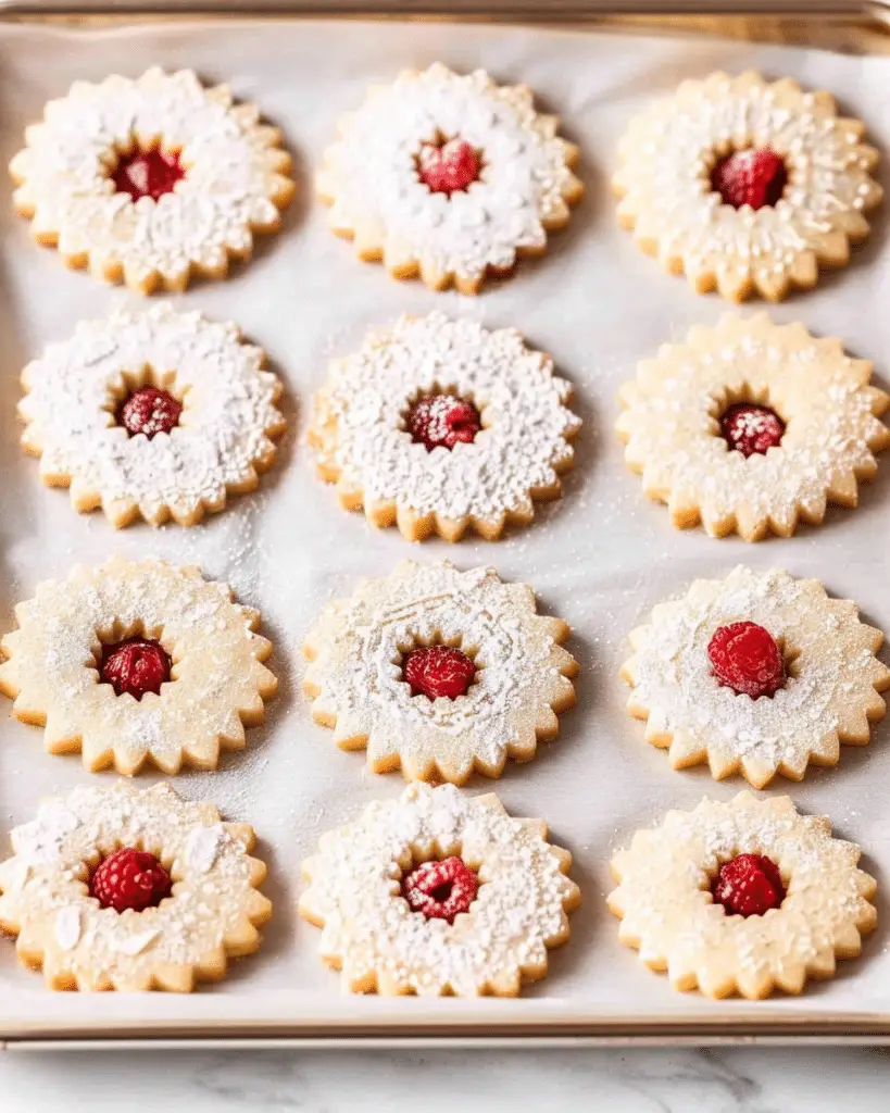 Raspberry Linzer Cookies
