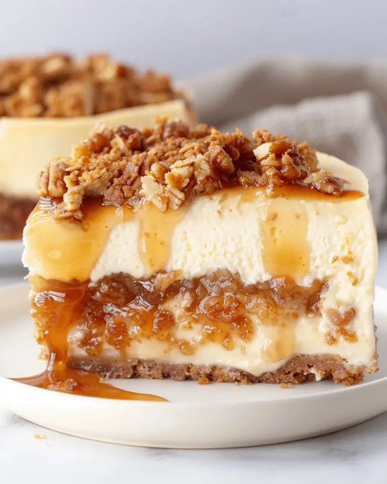 Easy Apple Crisp Cheesecake