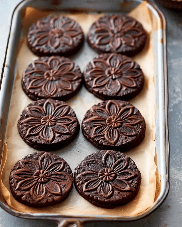 Stamped Chocolate Espresso Cookies