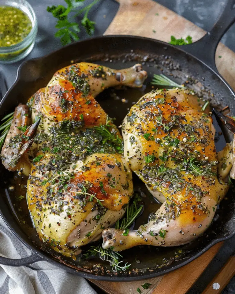 Herb Spatchcock Chicken with Orzo