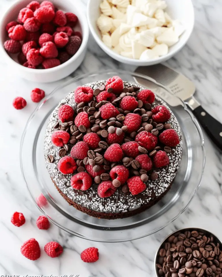 Dark Chocolate Raspberry Coffee Cake