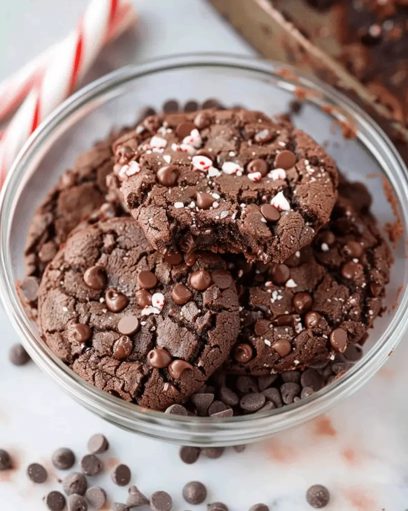 Dipped Chocolate Peppermint Cookies