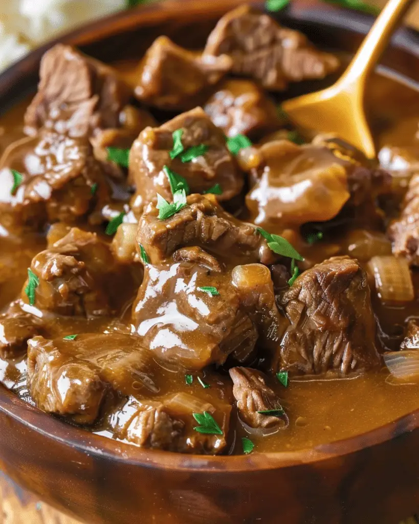 Crockpot Beef Tips and Gravy