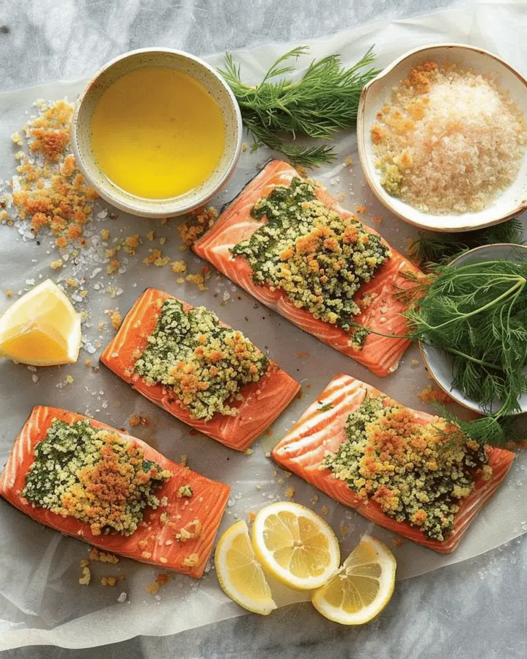 Baked Salmon with Panko-Dill Crust