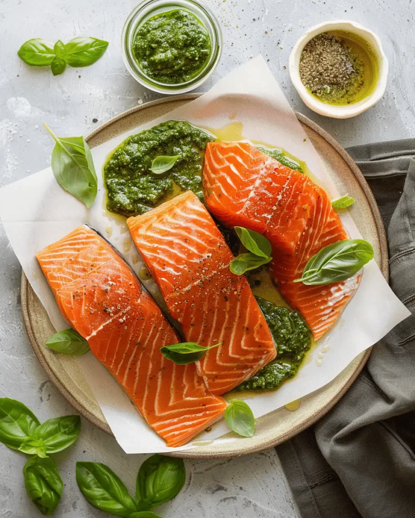 Easy Pesto Salmon