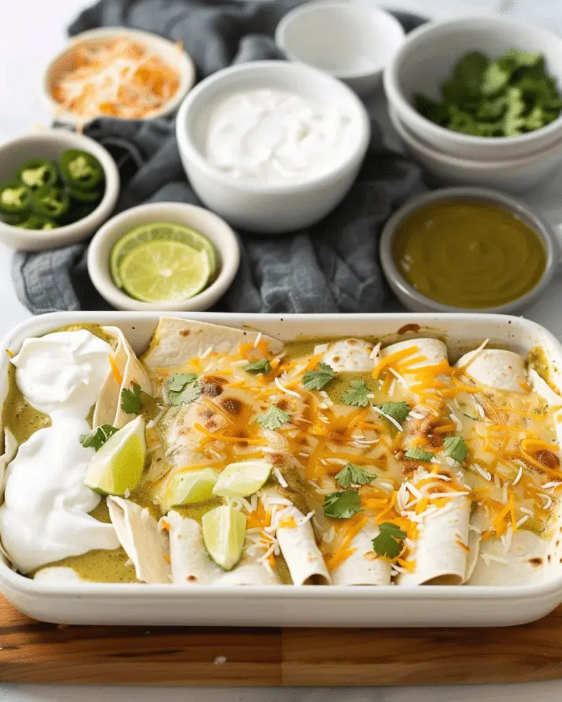 Green Chile Chicken Enchiladas