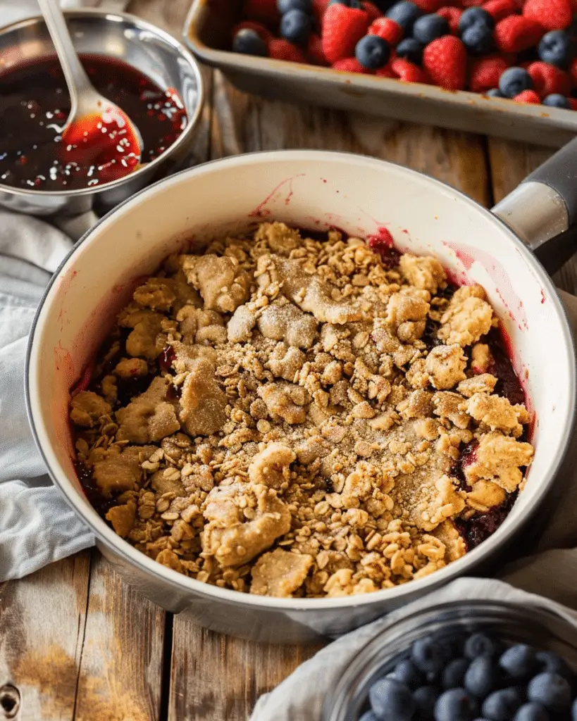 Peanut Butter and Jelly Crumble