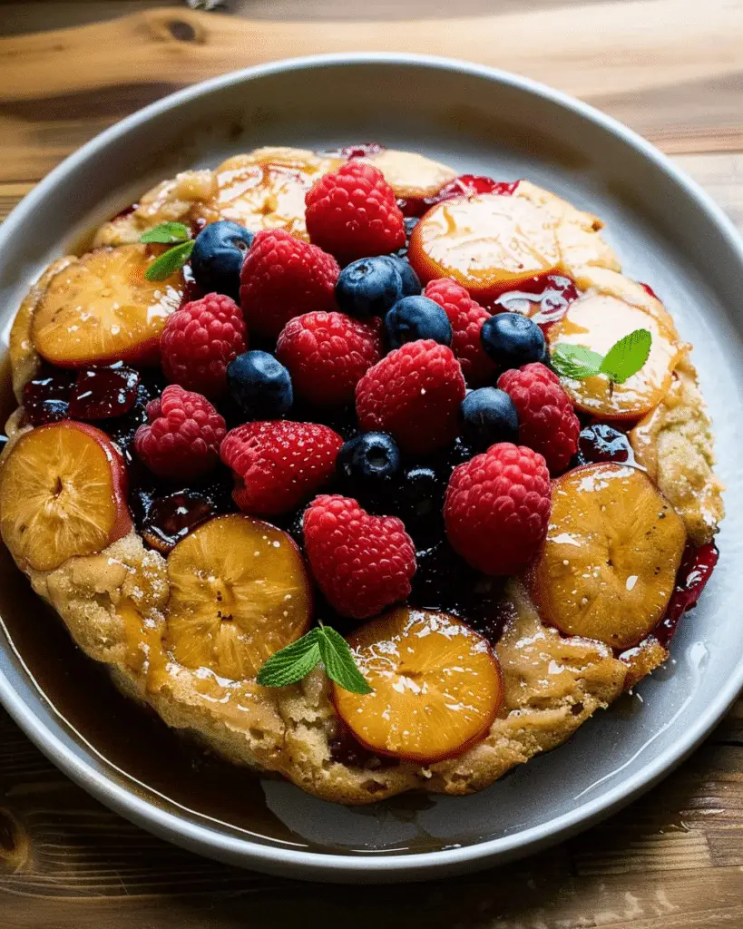 Summer Fruit Upside Down Cake