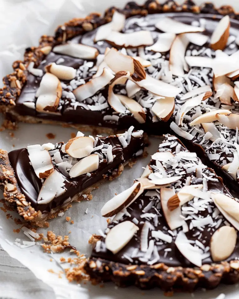 Chocolate Coconut Almond Tart recepe