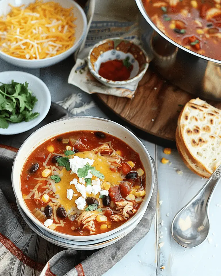 Slow Cooker Chicken Enchilada Soup