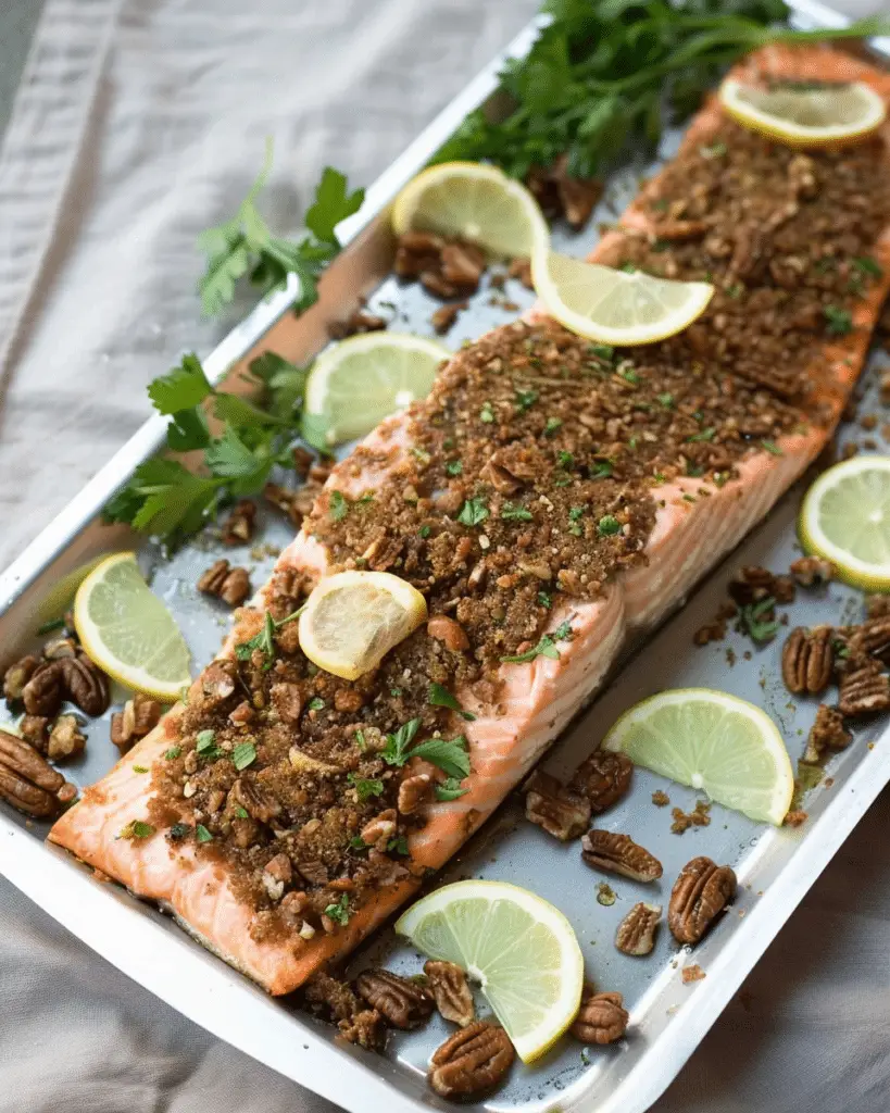 Pecan Crusted Salmon with Dijon