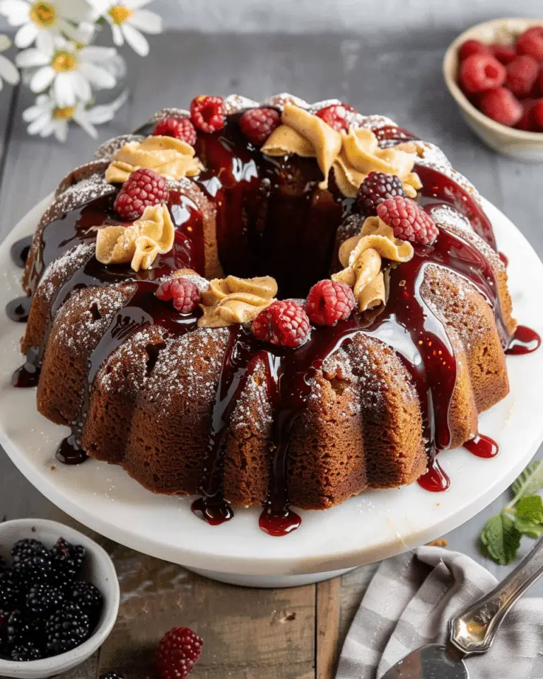 Peanut Butter and Jelly Bundt Cake