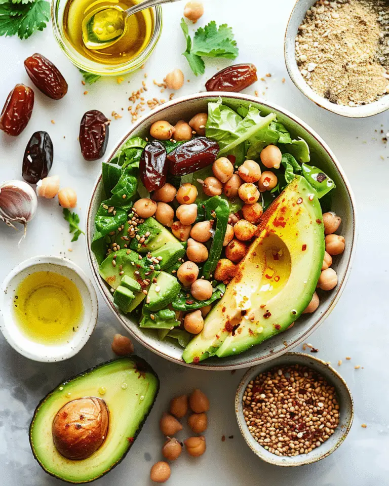 Chickpea, Date and Avocado Salad with Za’atar Vinaigrette