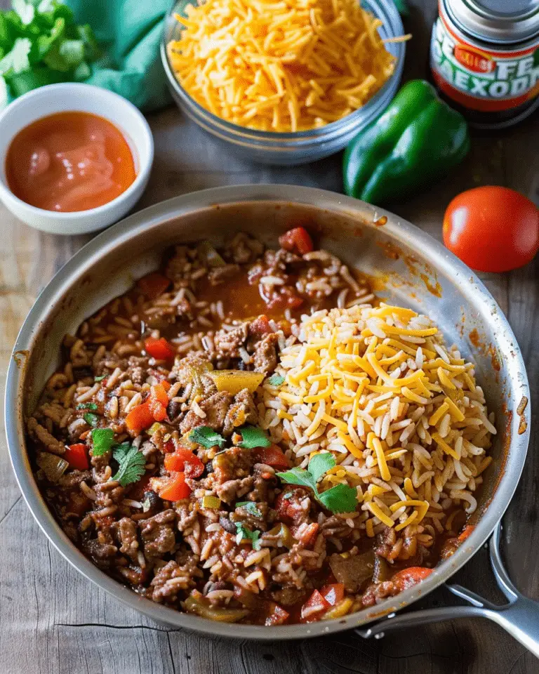 Mexican Beef and Rice Skillet