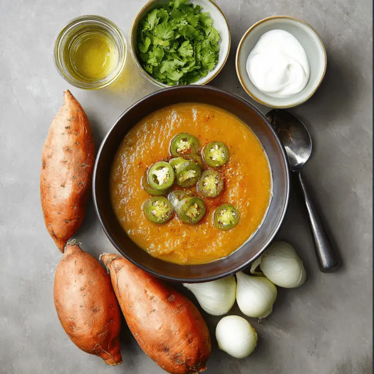 Sweet Potato Tomatillo Bisque