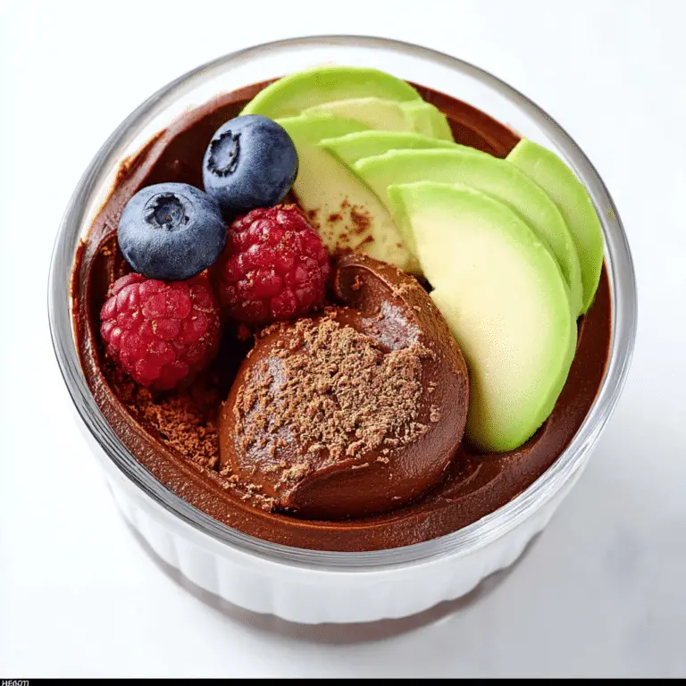 Dark Chocolate Avocado Mousse