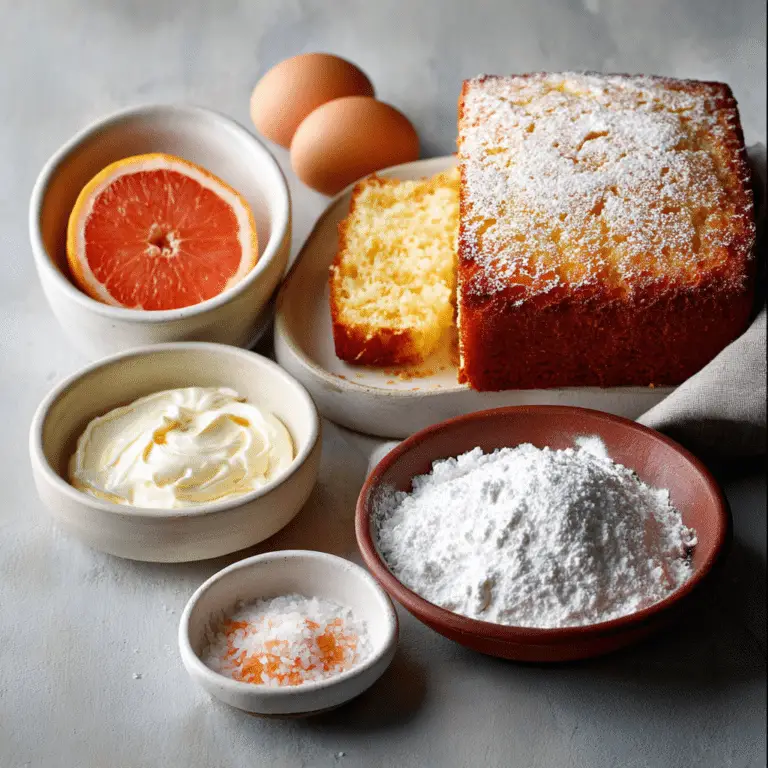 Grapefruit Sour Cream Cake
