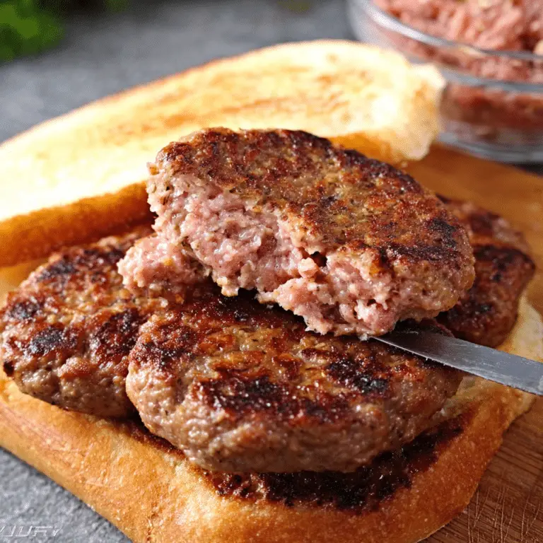 Mici Patties on Bread