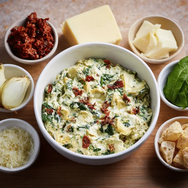 Spinach Artichoke Sun‑Dried Tomato Dip