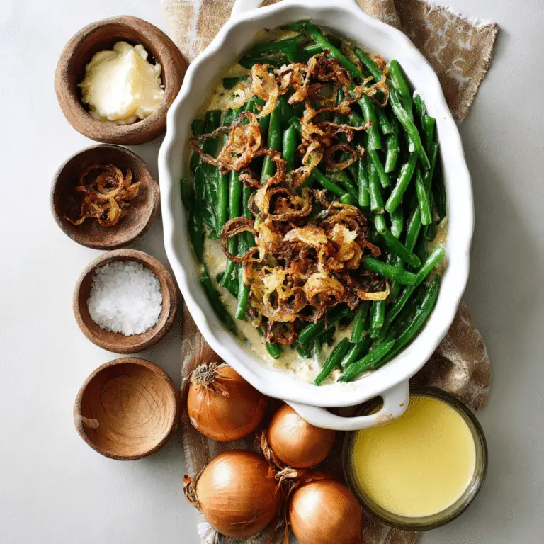 Green Bean Casserole with Fried Shallots