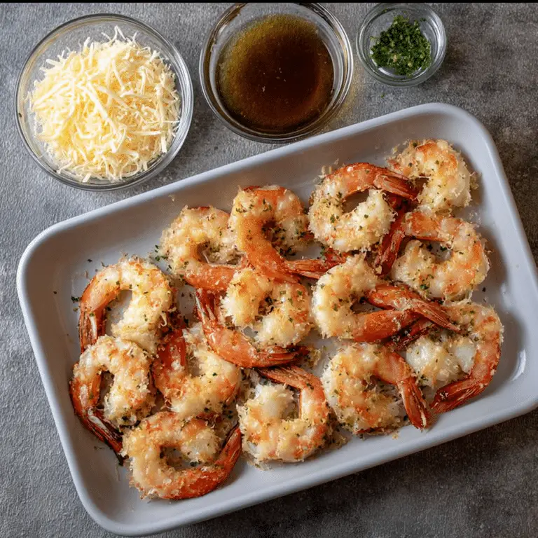 Cheesy Baked Tiger Shrimp