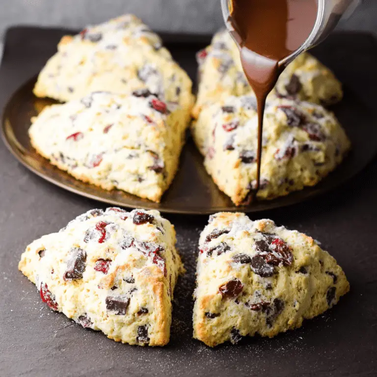 Dark Chocolate Cranberry Scones