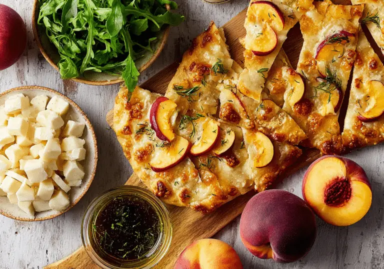 Peach Brie Flatbread